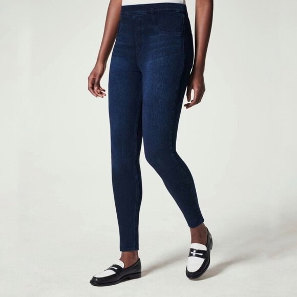 Spanx Jean-ish Ankle Leggings Jeggings Dark Wash Women’s Size 2X High Rise - Picture 1 of 11